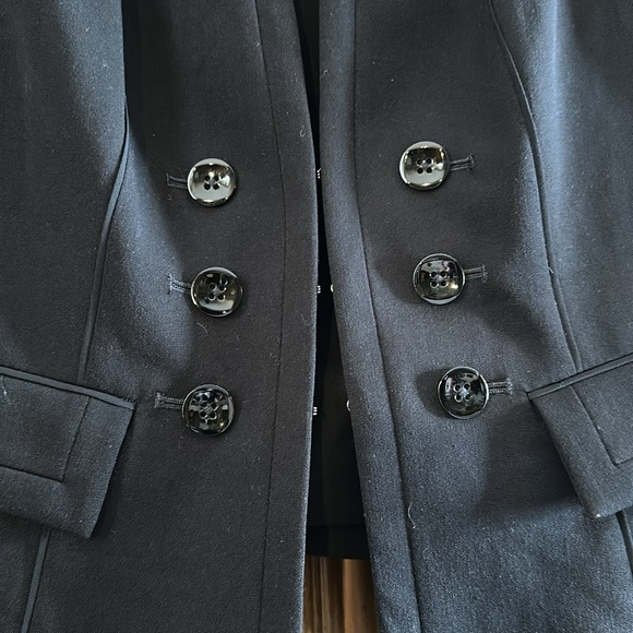 NEW White House Black Market 3/4 sleeve Peplum Elegant Black Blazer size 10 - Picture 7 of 13